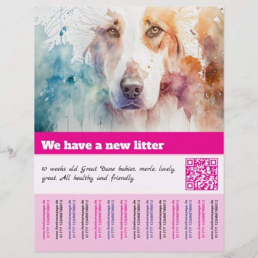 puppy voor verkoop flyer sjablonen (Voorkant)