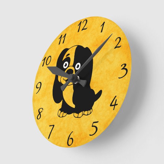 Puppy Wall-klok Ronde Klok (Hoek)