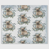 Puppy Waterverf Cadeaupapier (Vlak)