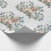 Puppy Waterverf Cute Cadeaupapier (Hoek)