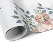 Puppy Waterverf Cute Cadeaupapier (Rol Hoek)
