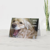 "PUPPY WEES" VERLATE VERJAARDAG KAART (Voorkant)