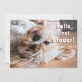 Puppy Welkom Terug naar School Bericht Kaarten (Voorkant)