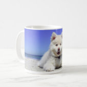 Puppy White Coffee Mok (Voorkant links)