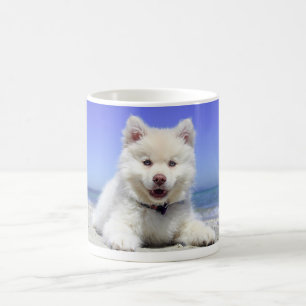 Puppy White Coffee Mok