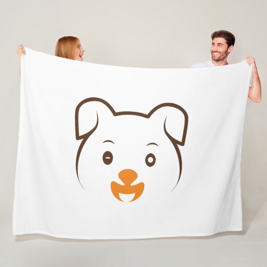 Puppy Wink Fleece Deken (In situ)