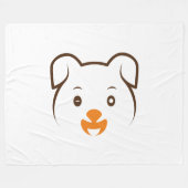 Puppy Wink Fleece Deken (Voorkant (Horizontaal))