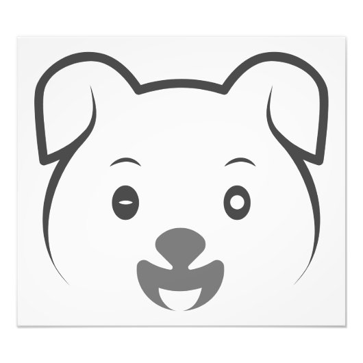 Puppy Wink Foto Afdruk (Voorkant)