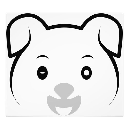 Puppy Wink Foto Afdruk (Voorkant)