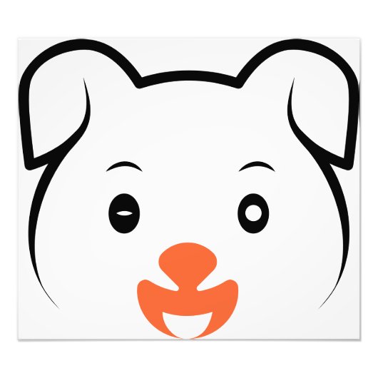 Puppy Wink Foto Afdruk (Voorkant)