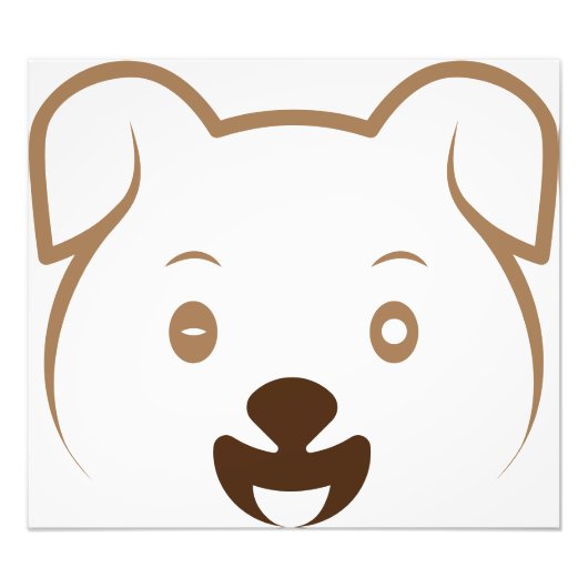 Puppy Wink Foto Afdruk (Voorkant)