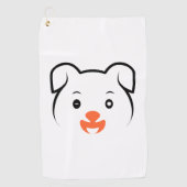 Puppy Wink Golfhanddoek (Voorkant)