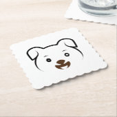 Puppy Wink Kartonnen Onderzetters (Gebogen)