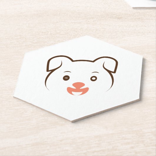 Puppy Wink Kartonnen Onderzetters (Schuin)