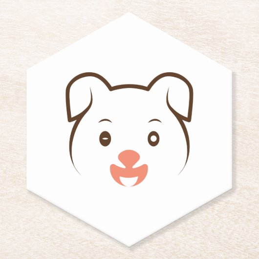 Puppy Wink Kartonnen Onderzetters (Voorkant)