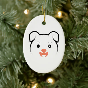 Puppy Wink Keramisch Ornament