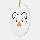 Puppy Wink Keramisch Ornament (Links)