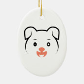 Puppy Wink Keramisch Ornament (Achterkant)