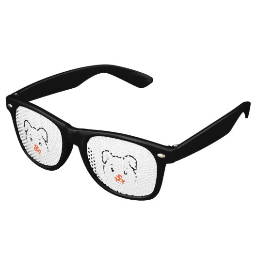 Puppy Wink Retro Zonnebril (Gekanteld)