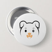 Puppy Wink Ronde Button 7,6 Cm (Voorkant /achterkant)
