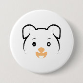 Puppy Wink Ronde Button 7,6 Cm (Voorkant)