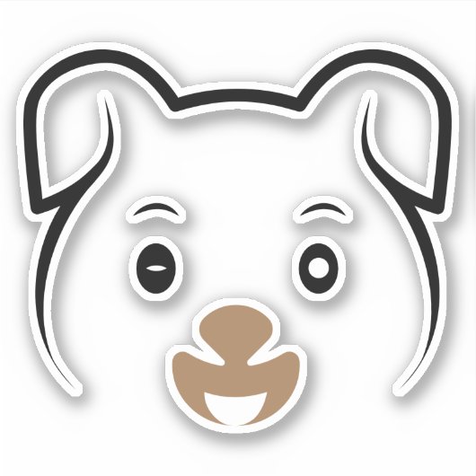 Puppy Wink Sticker (Voorkant)
