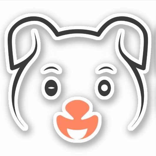 Puppy Wink Sticker (Voorkant)