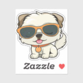 puppy with glasses sticker (Vel)