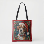 Puppy Wonder Kerstmis Tote Bag (Voorkant)