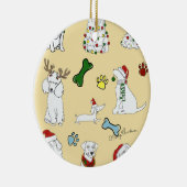 PUPPY XMAS ORNAMNET KERAMISCH ORNAMENT (Rechts)