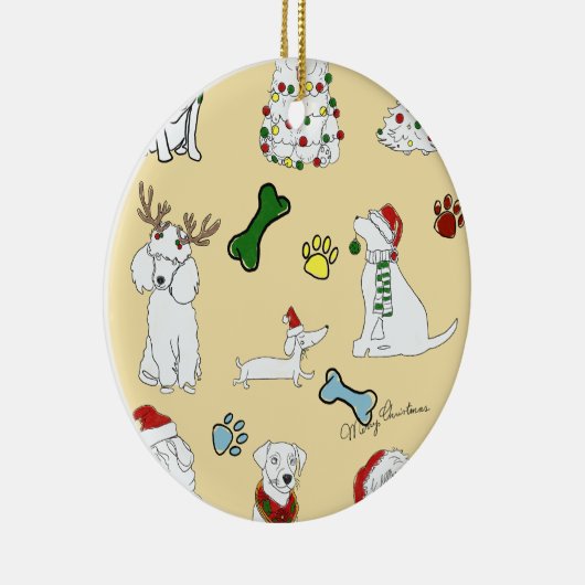 PUPPY XMAS ORNAMNET KERAMISCH ORNAMENT (Rechts)
