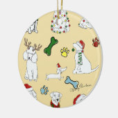 PUPPY XMAS ORNAMNET KERAMISCH ORNAMENT (Links)