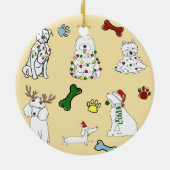 PUPPY XMAS ORNAMNET KERAMISCH ORNAMENT (Achterkant)