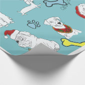 PUPPY XMAS WRAPPING PAPER CADEAUPAPIER (Hoek)
