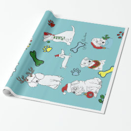 PUPPY XMAS WRAPPING PAPER  CADEAUPAPIER