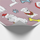 PUPPY XMAS WRAPPING PAPER CADEAUPAPIER (Hoek)