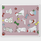 PUPPY XMAS WRAPPING PAPER CADEAUPAPIER (Vlak)