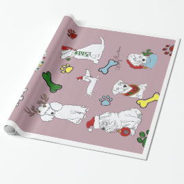 PUPPY XMAS WRAPPING PAPER  CADEAUPAPIER