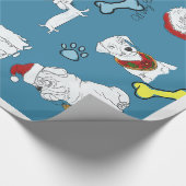 PUPPY XMAS WRAPPING PAPER  CADEAUPAPIER (Hoek)