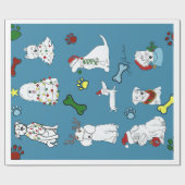 PUPPY XMAS WRAPPING PAPER  CADEAUPAPIER (Vlak)