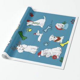 PUPPY XMAS WRAPPING PAPER  CADEAUPAPIER