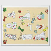 PUPPY XMAS WRAPPING PAPER CADEAUPAPIER (Vlak)