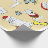PUPPY XMAS WRAPPING PAPER CADEAUPAPIER (Hoek)