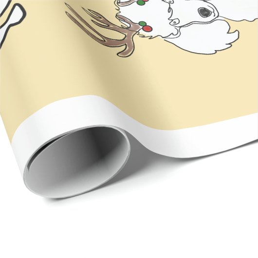 PUPPY XMAS WRAPPING PAPER CADEAUPAPIER (Rol Hoek)