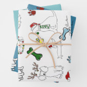 PUPPY XMAS WRAPPING PAPER SET (In situ)