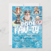 Puppy Zwembad Feestje Kaart (Voorkant)