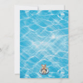 Puppy Zwembad Feestje Kaart (Achterkant)