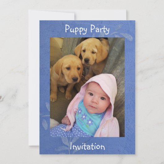 Puppyfeest - Uitnodiging (Voorkant)