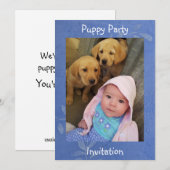 Puppyfeest - Uitnodiging (Voorkant / Achterkant)