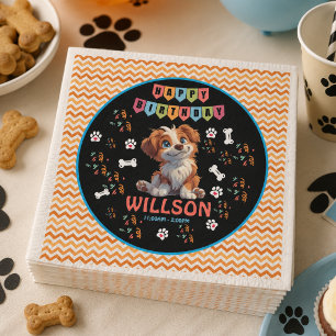 Puppyfeest Verjaardag    Mooie Kinderen Hond Thema Servet